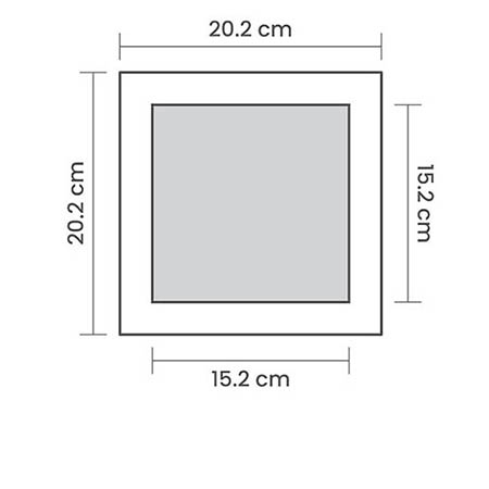 20x20cm (8x8") Square