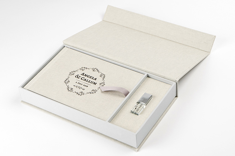 Linen Book USB Box Linen Book USB Box