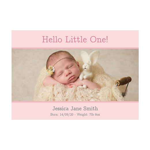 Newborn 2 Greetings Card Template