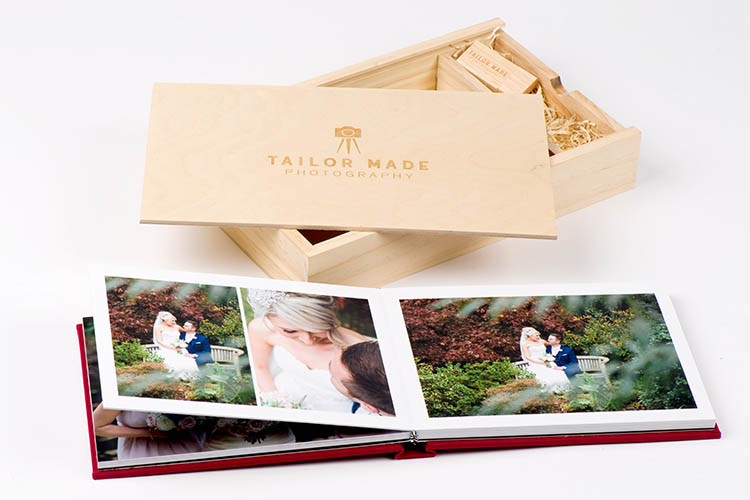 Linen Book USB Wooden Box Linen Book USB Wooden Box