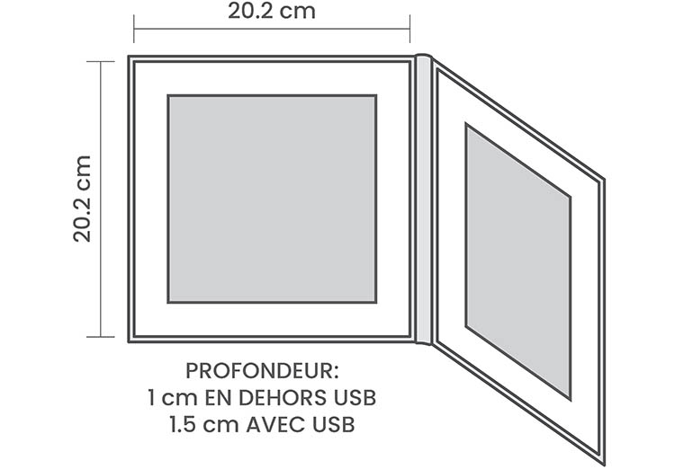 20x20cm (8x8") Image Duo 20x20cm (8x8") Image Duo