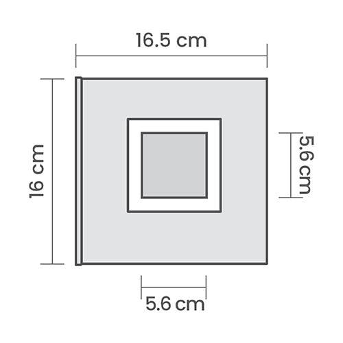 15x15cm (6x6")<br>Couverture Caméo 15x15cm (6x6")<br>Couverture Caméo