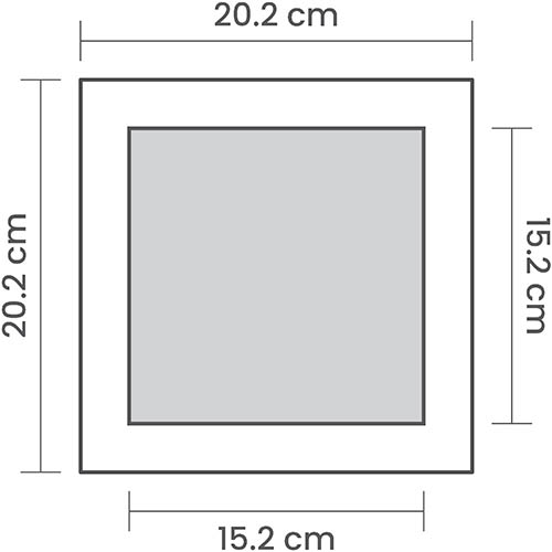 20x20cm (8x8")<br>Carré 20x20cm (8x8")<br>Carré