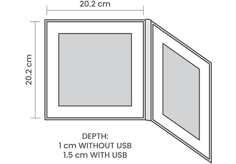 20x20cm (8x8") Duo 2 Image 20x20cm (8x8") Duo 2 Image
