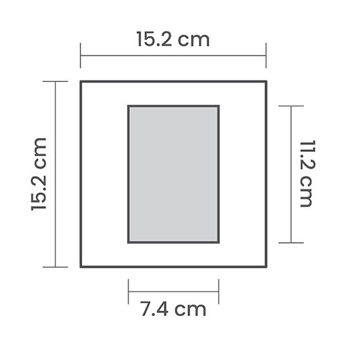 15x15cm (6x6")<br>Portrait 15x15cm (6x6")<br>Portrait