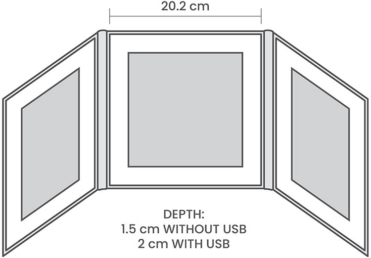 20x20cm (8x8") Trio 3 Image 20x20cm (8x8") Trio 3 Image