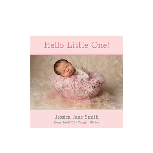 Newborn 2 Greetings Card Template